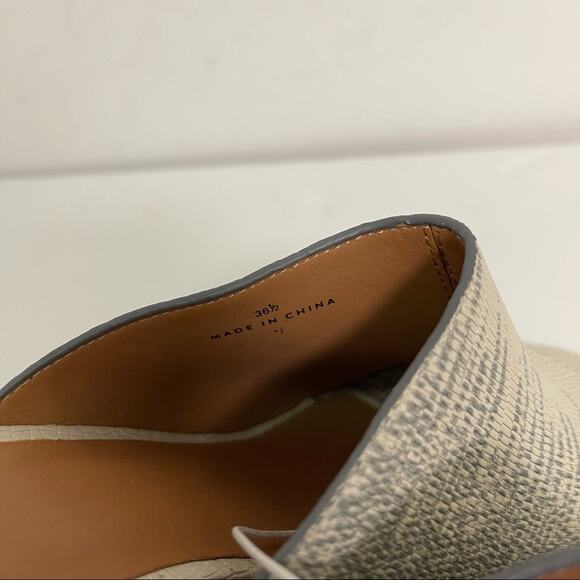 NWOT JOIE Olya Lizard Snakeskin Animal Print Mule Clog Peep Toe Heels 36.5/6.5 - Picture 9 of 12